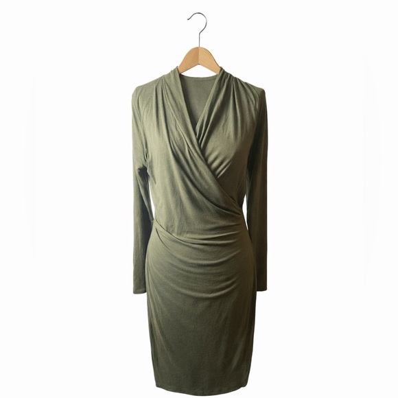 Ann Taylor Dresses & Skirts - Ann Taylor Faux Wrap Dress. Great Condition. Size 4. Olive Green. Career